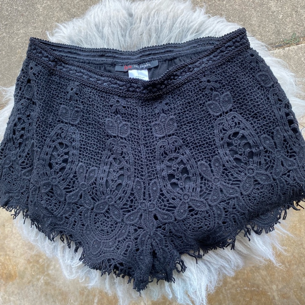 black lace shorts